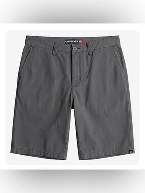 Quiksilver Union Amphibian Hybrid Shorts Size 32 Grey Micro-Check 11” Inseam
